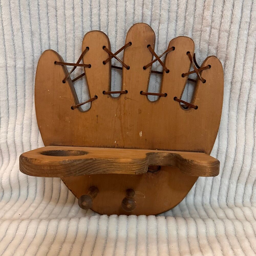 Vintage Wooden Baseball Glove Bat Ball Jersey
Wall Hanger